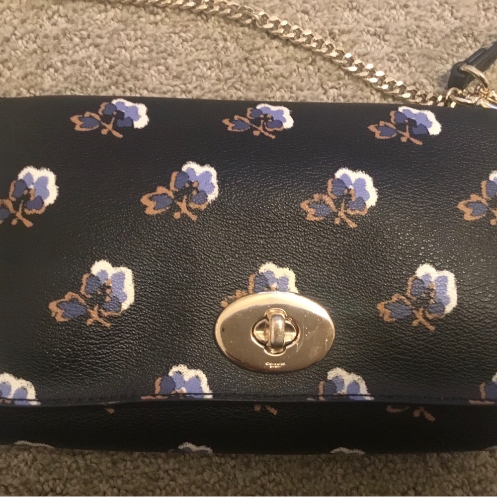 COACH Mini Bramble Rose F35909 Coated Canvas Crossbody/Shoulder/Clutch Bag - Picture 6 of 11